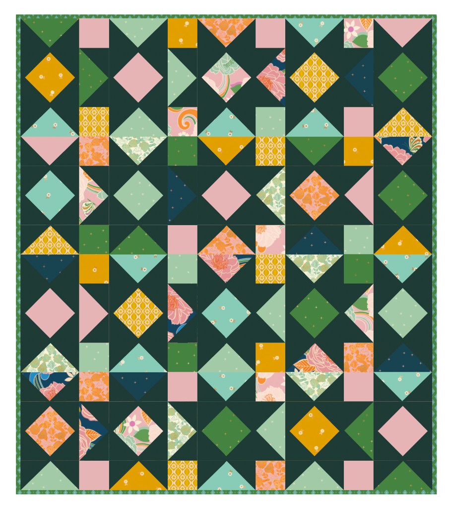 Starling Quilt Kit by Suzy Quilts in Curio Lamb and Loom Fabrics
